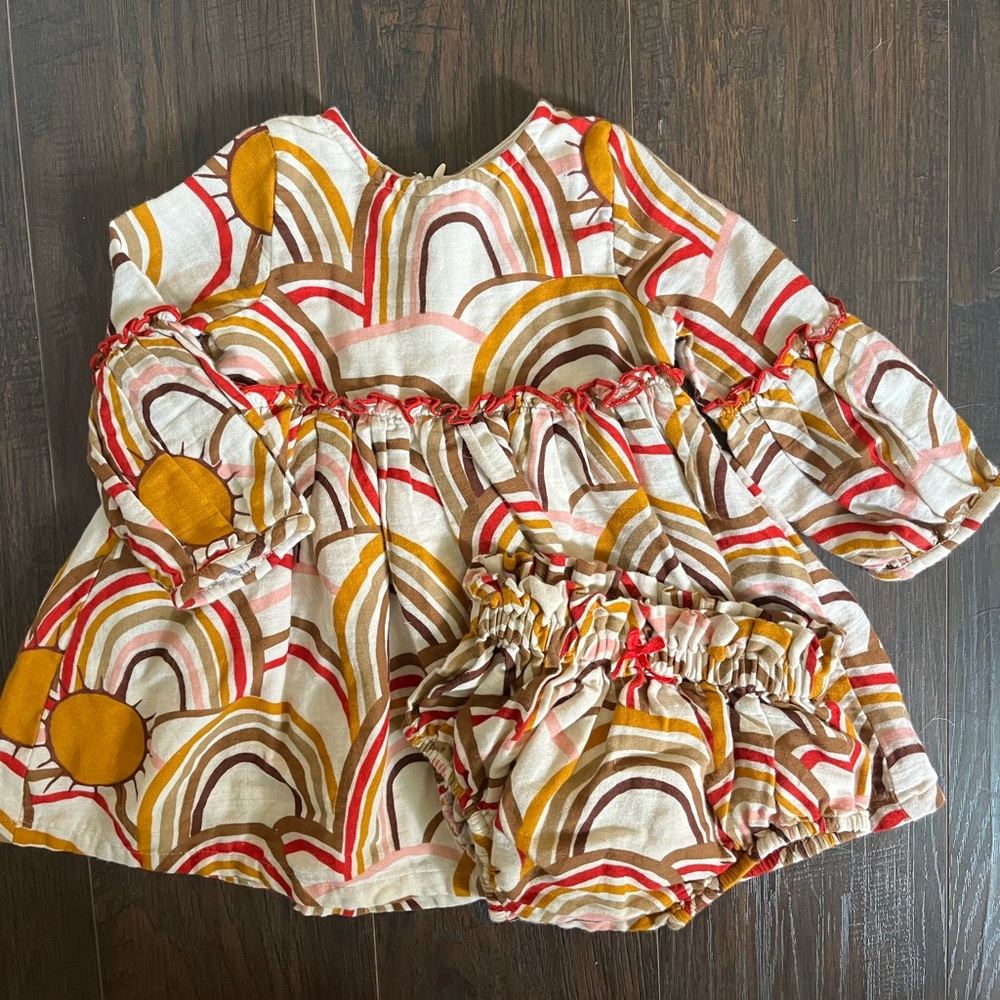 Pink Chicken Beautiful Like New Dress and Bloomers Set